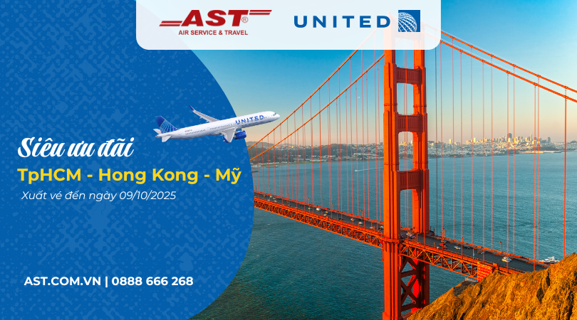 United Airlines tung khuyến mãi đặc biệt từ TP.HCM đi Mỹ